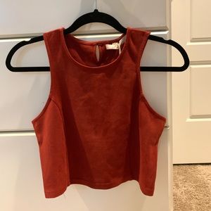 Dark Red Velvet Crop top